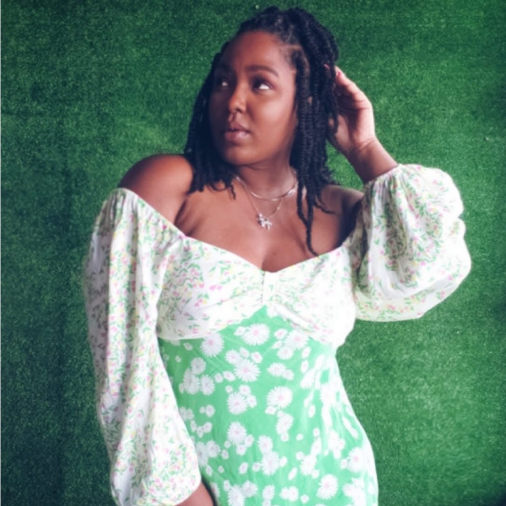 RIXO x Target Floral Green Midi